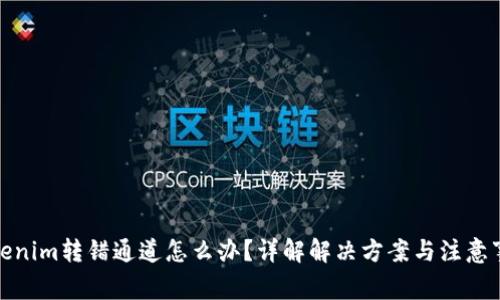 Tokenim转错通道怎么办？详解解决方案与注意事项
